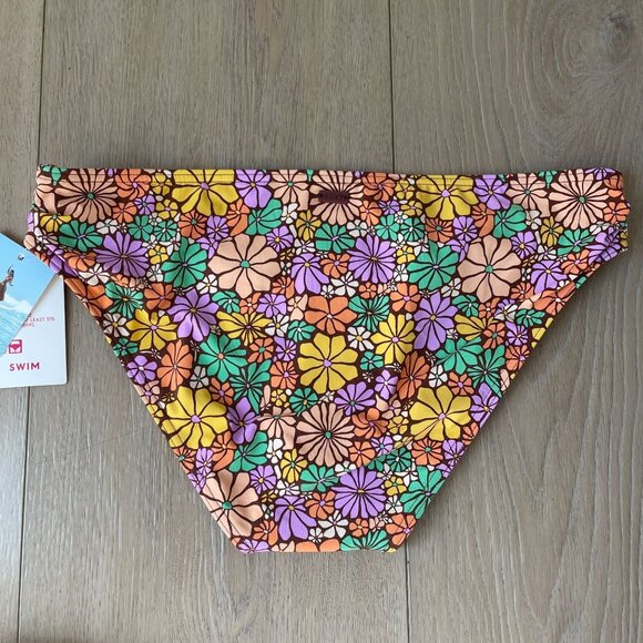 NEW Roxy Womens Large All About Sol Hipster Bikini Bottom Floral Print - Picture 6 of 8